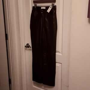 NWT A&F Faux Leather Jeans, Size 4/27, Brown